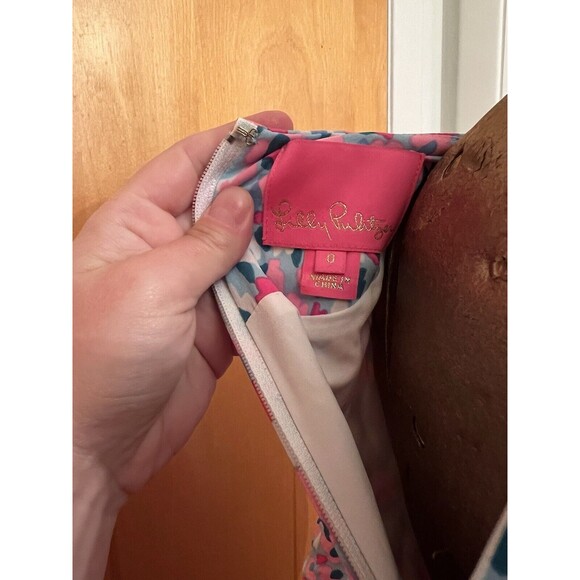 Lilly Pulitzer Blaire Flutter Sleeve Dress In Multi Hottie Dottie - Picture 10 of 14